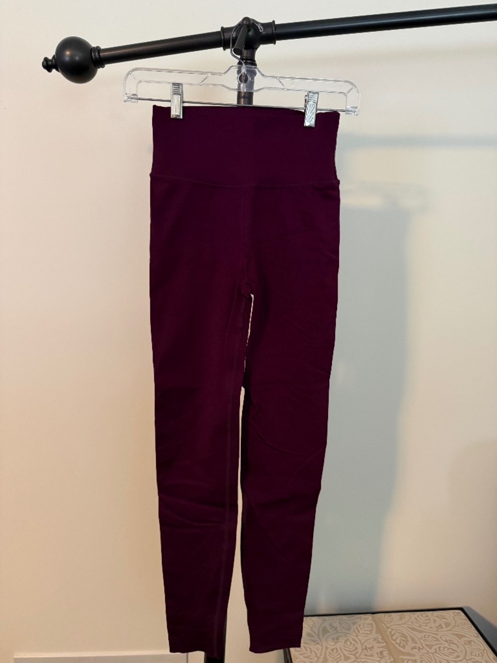 Fabletics SculptKnit High-Waisted Plum Leggings